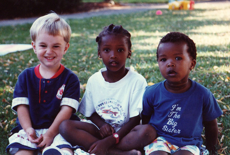 toddler buddies Peter Picado-Curtis, Namunyak Ronkei & Retoyia Ronkei at UO Westmoreland Family Housing