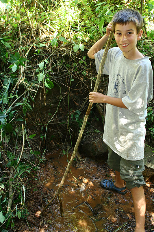 Paul identifying the source of phase 2 of the water project
