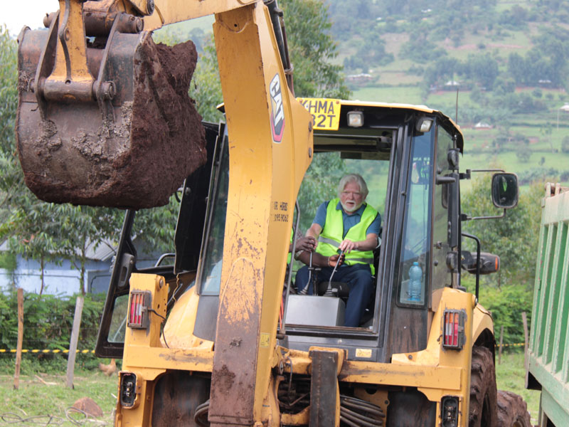 Project Benefactor Jim Bryson breaks ground