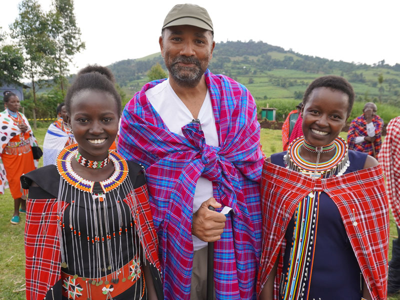 Maasai families celebrate