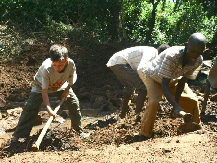 Our family, working alongside community members, uncovers a second underground water spring and the second source of clean water for the community of Enoosaen, Kenya